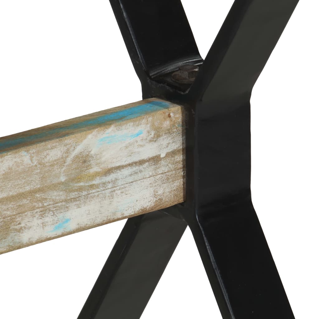 Mesa De Comedor Madera Maciza Reciclada 120x60x76 Cm._4