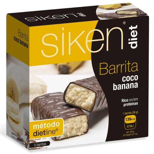 Siken Diet Barritas Coco Banana 5 uds