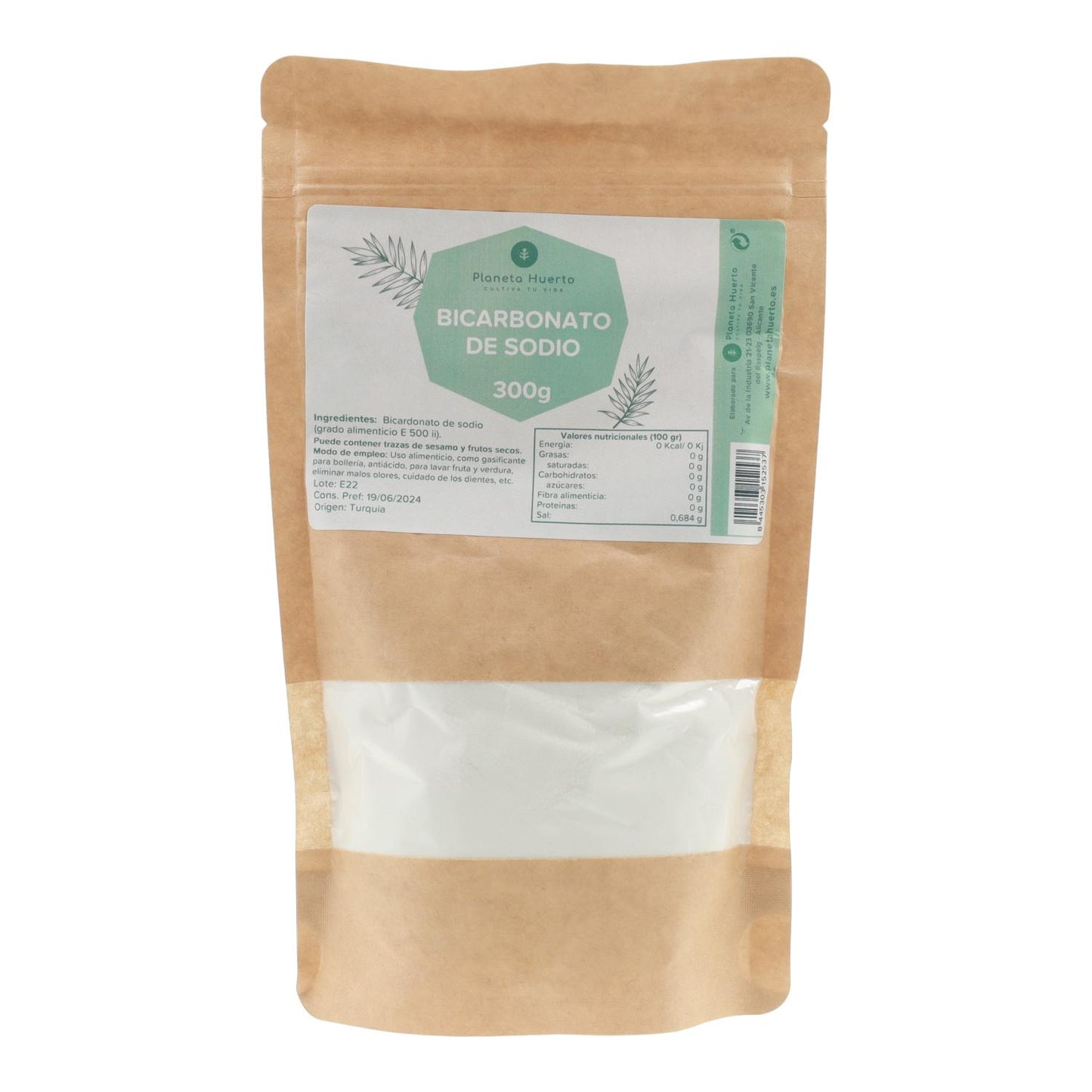 Bicarbonato de sodio alimentario Planeta Huerto 300 gr