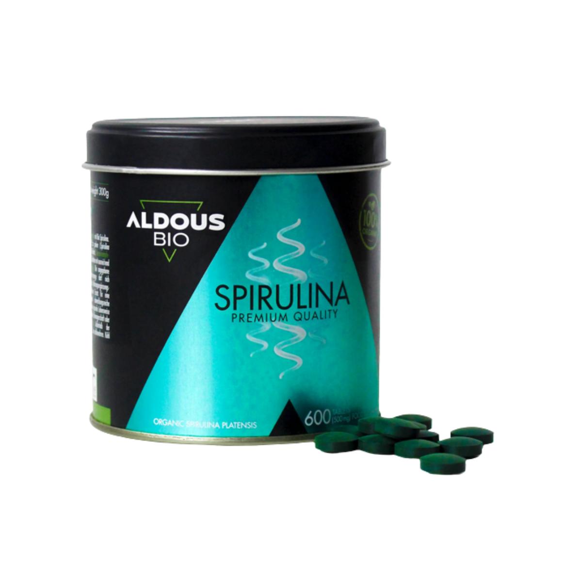 Espirulina Ecológica Premium, 600 comp. Aldous Bio