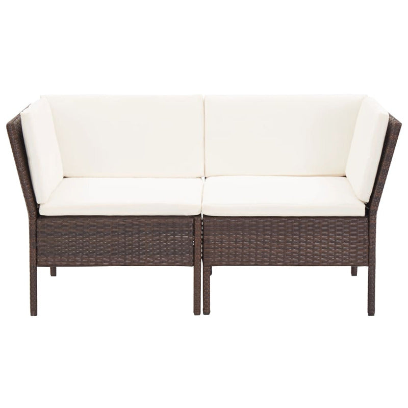 Vidaxl Set Muebles De Jardín 8 Piezas Y Cojines Ratán Sintético Marrón_5
