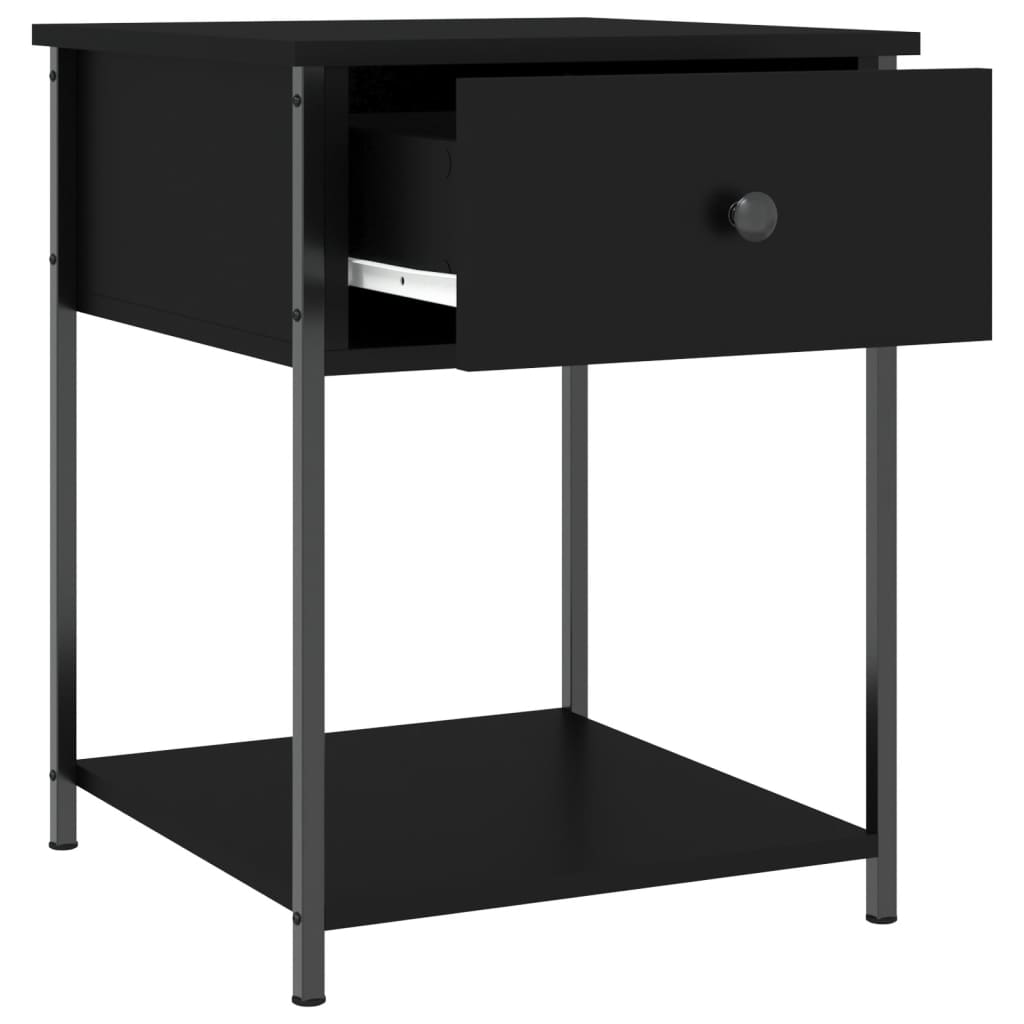 Mesitas De Noche 2 Uds Madera De Ingeniería Negro 44x45x58 Cm_4