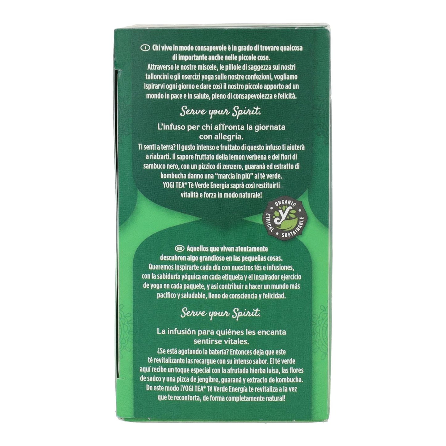 Yogi Tea BIO Té verde Energía, 17 bolsitas