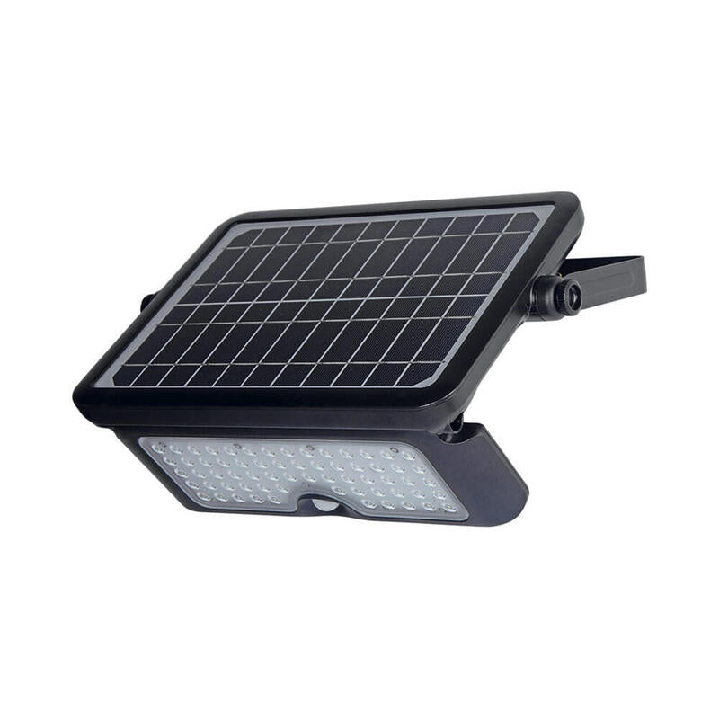 Aplique Solar 10w 1150lm Recargable. Sensor Presencia (2-8m) Color Negro 27,5x19,6cm Edm_0