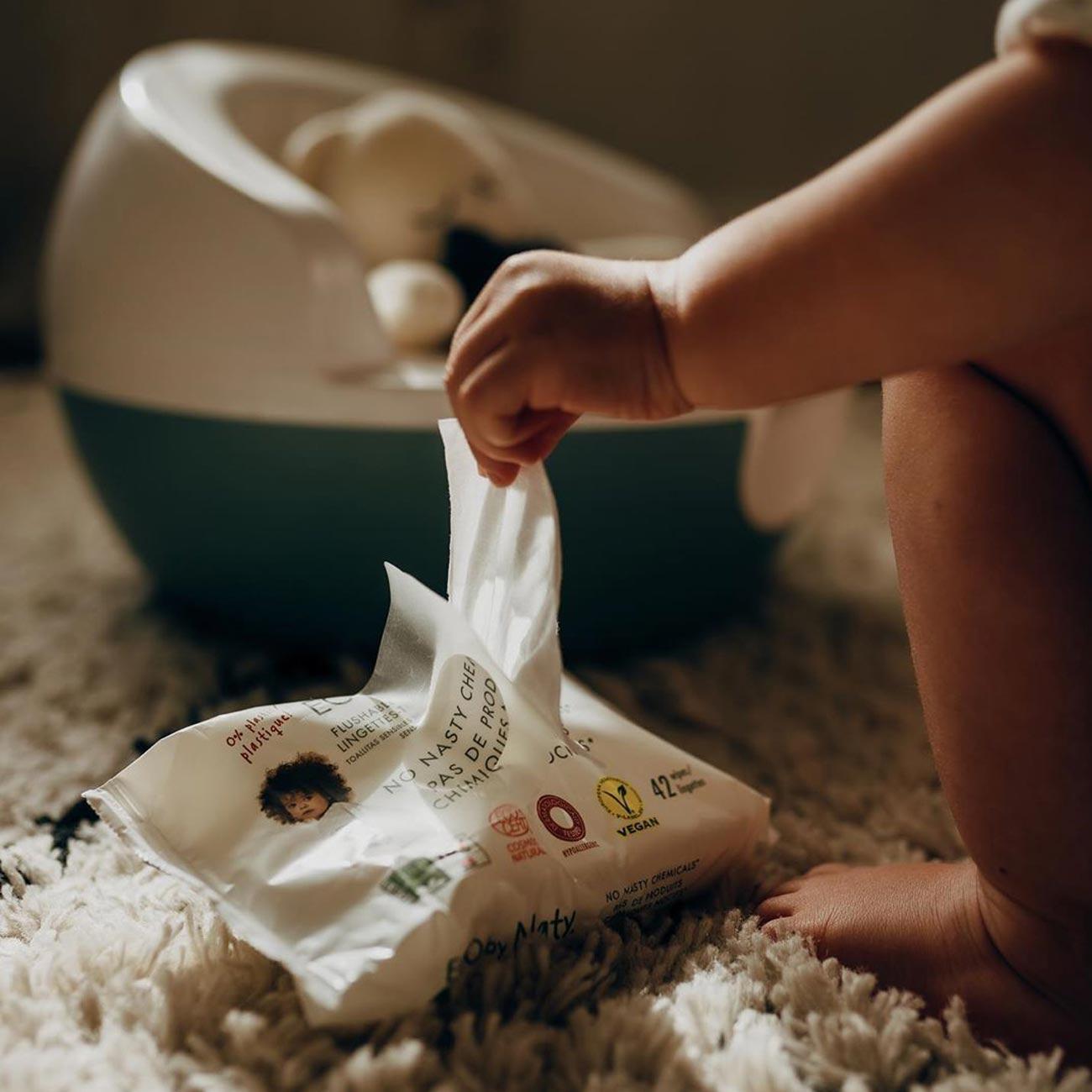 Toallitas con Aloe Vera Naty 56 uds