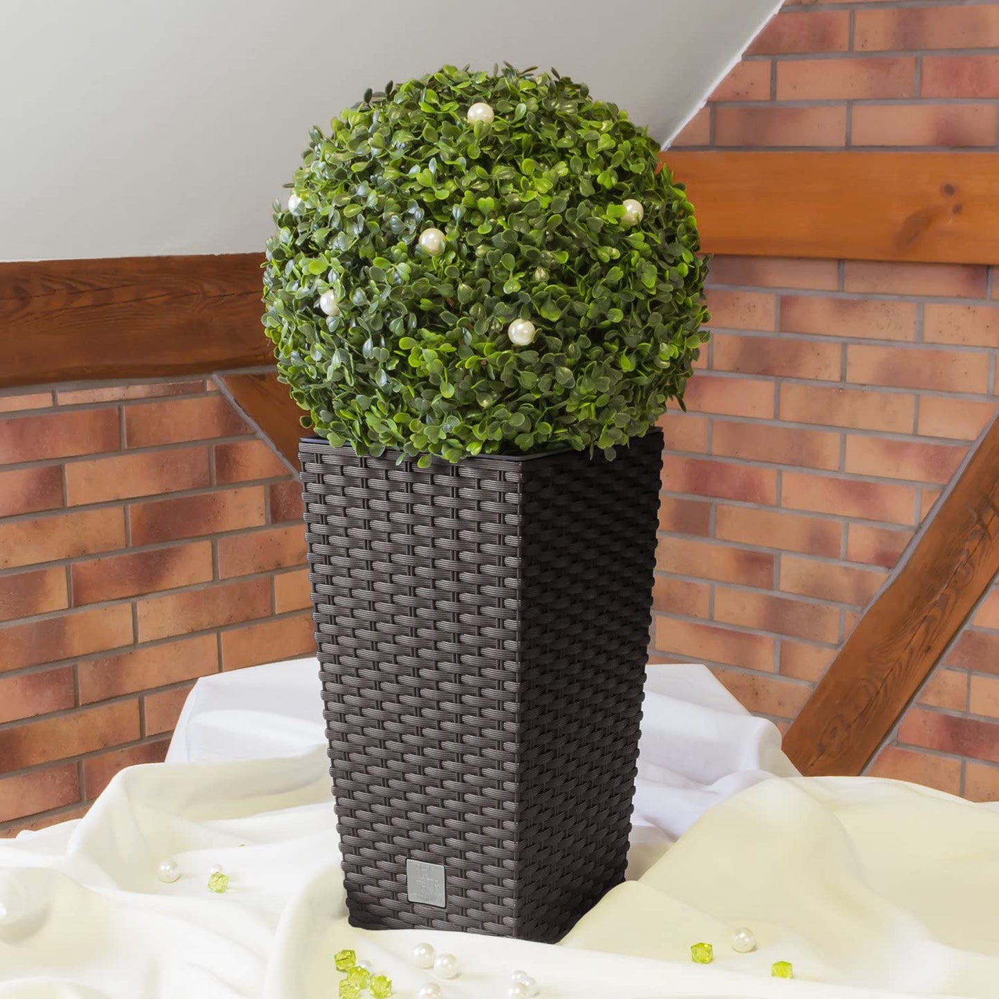 Maceta Rato De 49 Litros Con Inserto 32,5 X 32,5 X 61 Cm En Color Ocre Oscuro_5