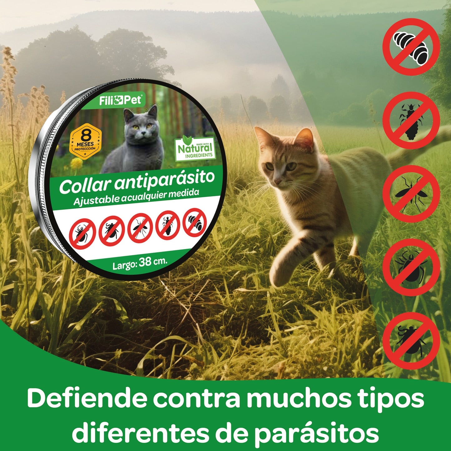 Collar Antiparasitos Para Gato Amarillo_5