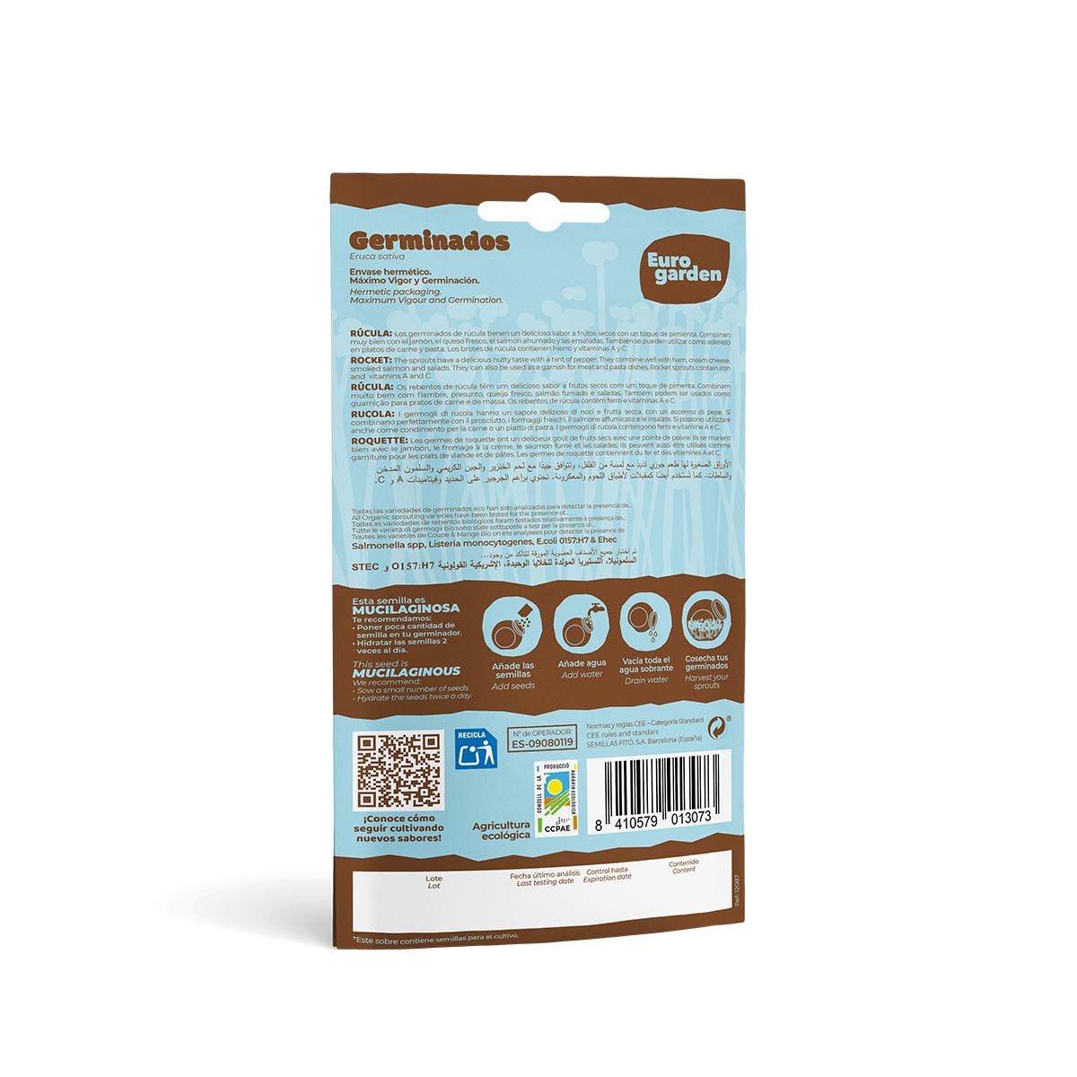 Semillas germinados eco Rúcula Eurogarden