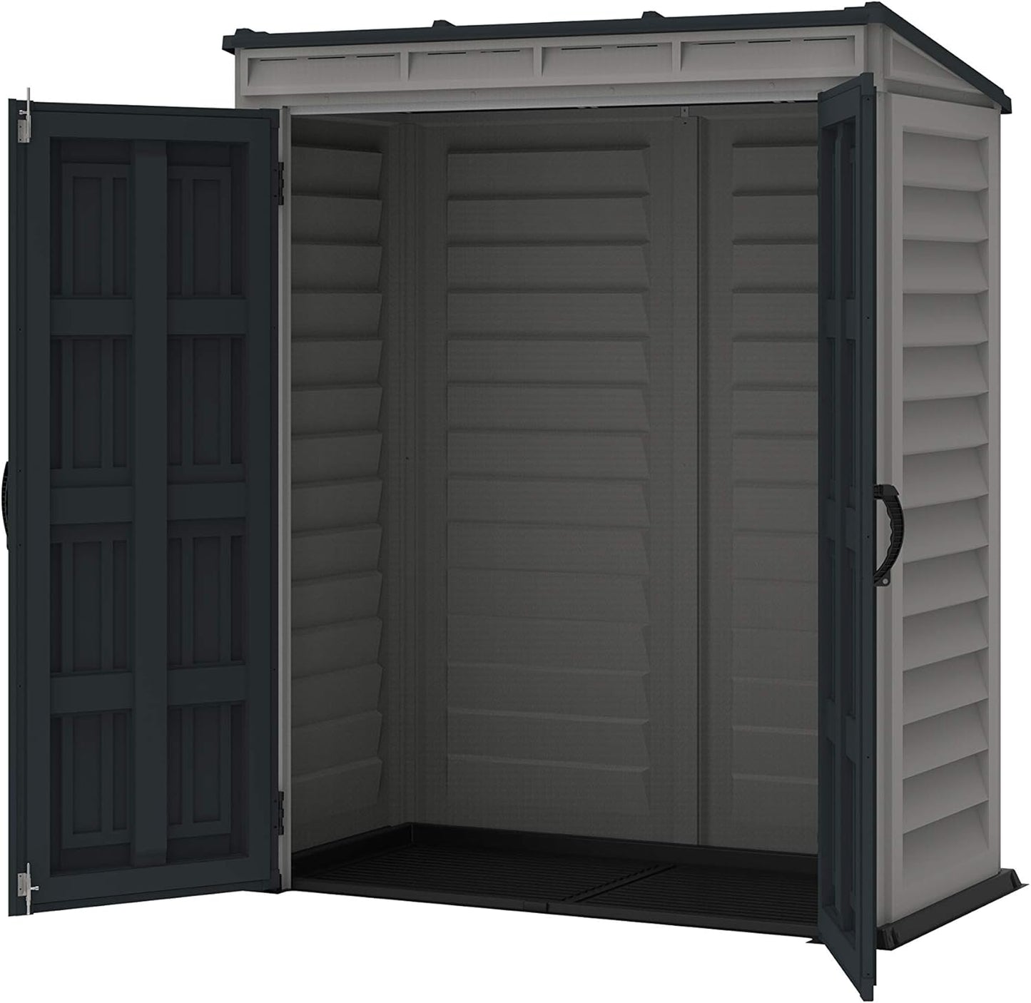 Duramax - Caseta Jardín - Yardmate Pent Plus 5x3 - Pvc - Gris Claro Y Oscuro_5