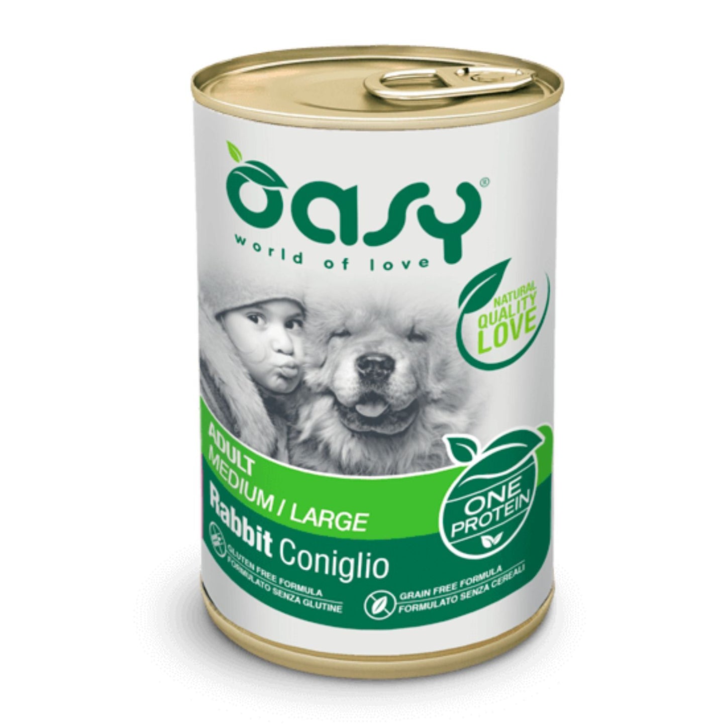 Comida Oasy Para Perro Adulto M/l De Conejo (lata 400g)_0