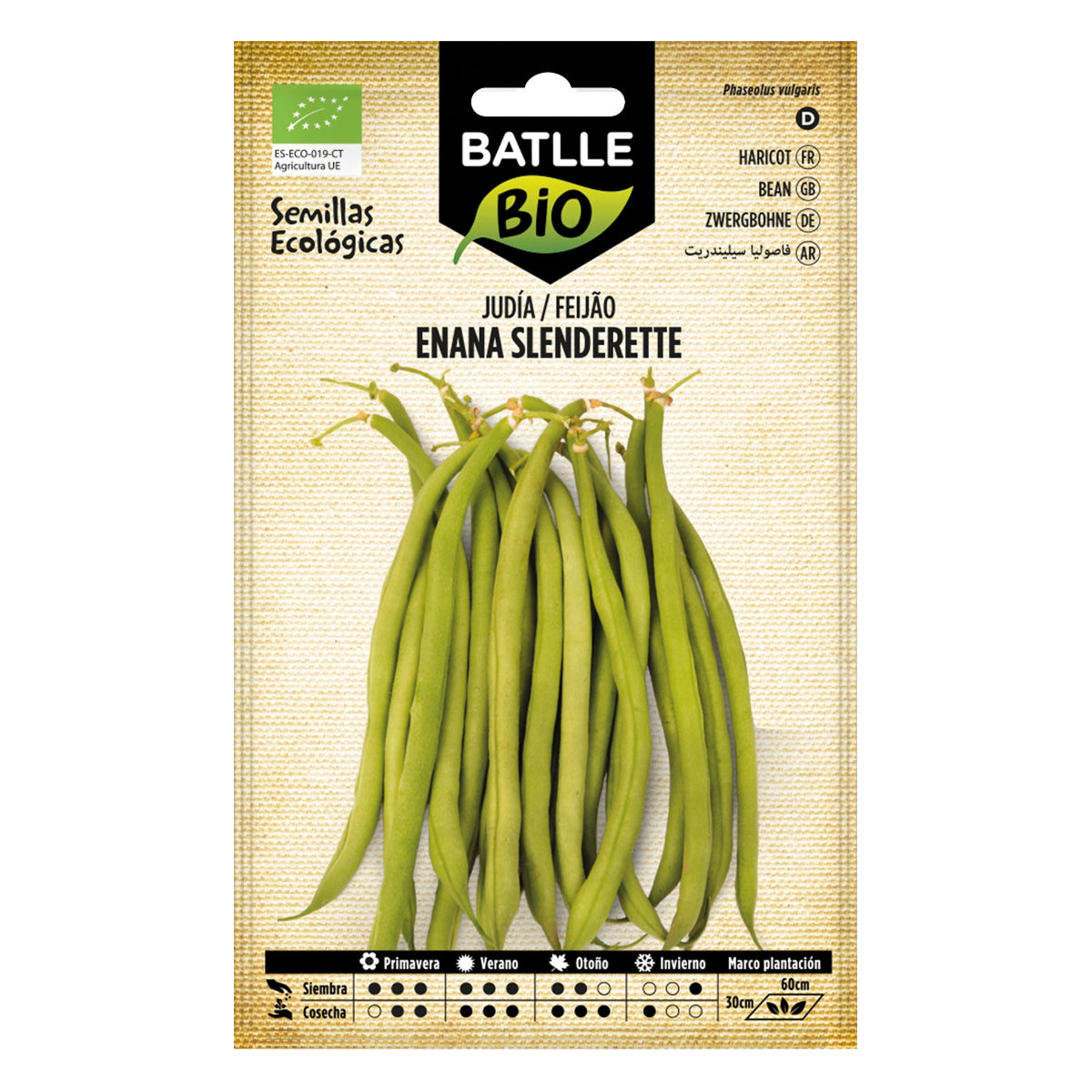 Semillas de Judía Slenderette ecológicas Batlle