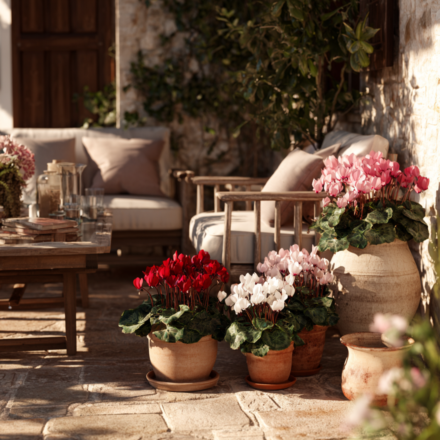 Violeta De Persia - 6 Pzs - Cyclamen Persicum - Altura 10-20cm - ⌀9cm