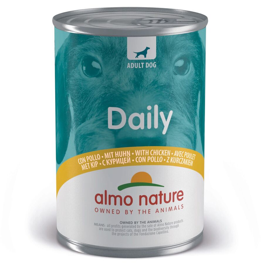 24x400gr Lata De Comida Daily Almo Para Perro Con Pollo_0