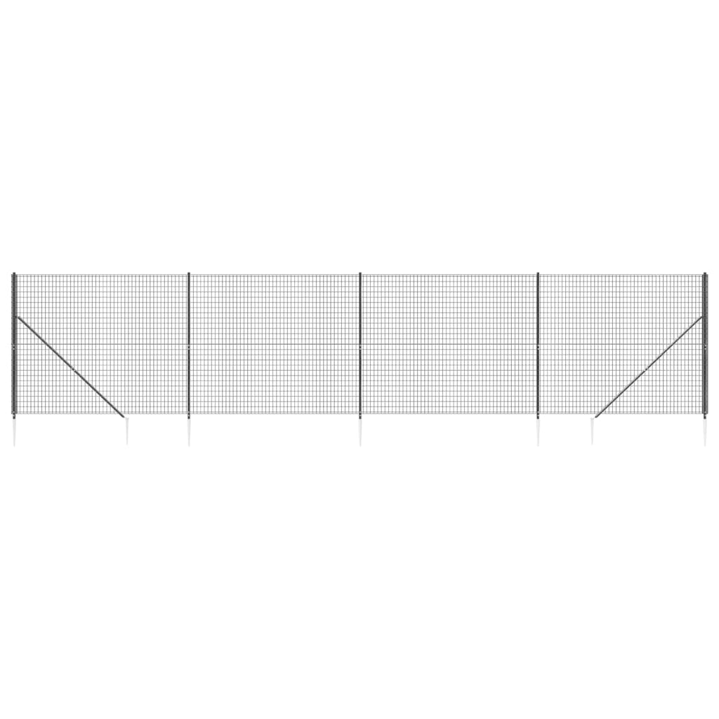 Cerca De Alambre Con Pinchos De Anclaje Gris Antracita 1,8x10 M / Vetonek_4