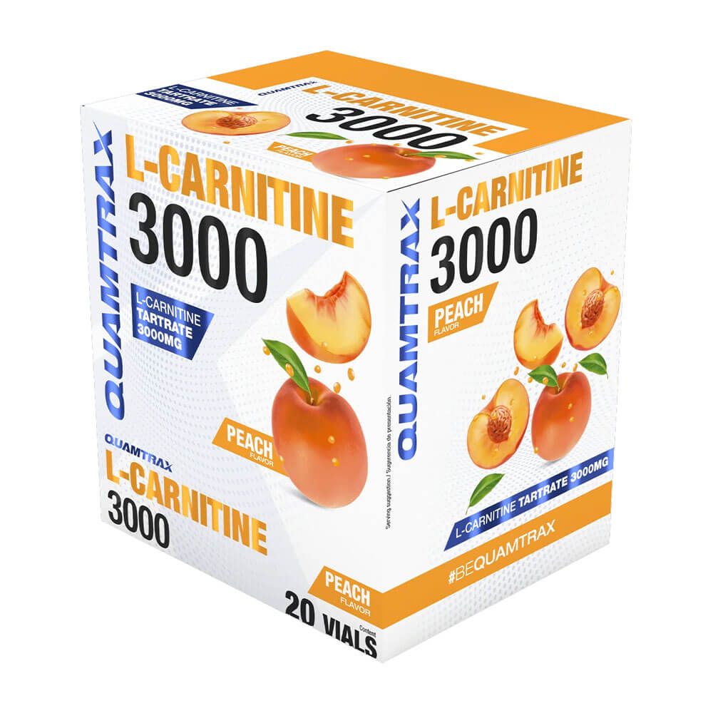 L-carnitina 3000 - 20 Viales - Melocotón - L-carnitina - Quamtrax_0