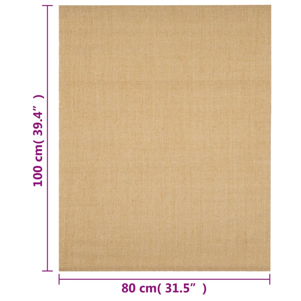 Alfombra De Sisal Natural 80x100 Cm / Vetonek_5
