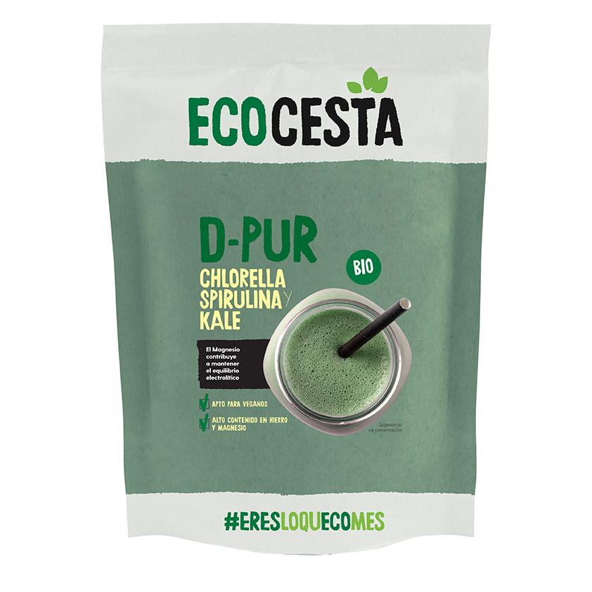D-Pur Chlorella, Spirulina y Kale Bio Ecocesta 175 gr