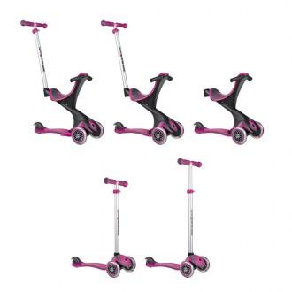 Patinete convertible Evo Comfort 5 en 1 rosa Globber
