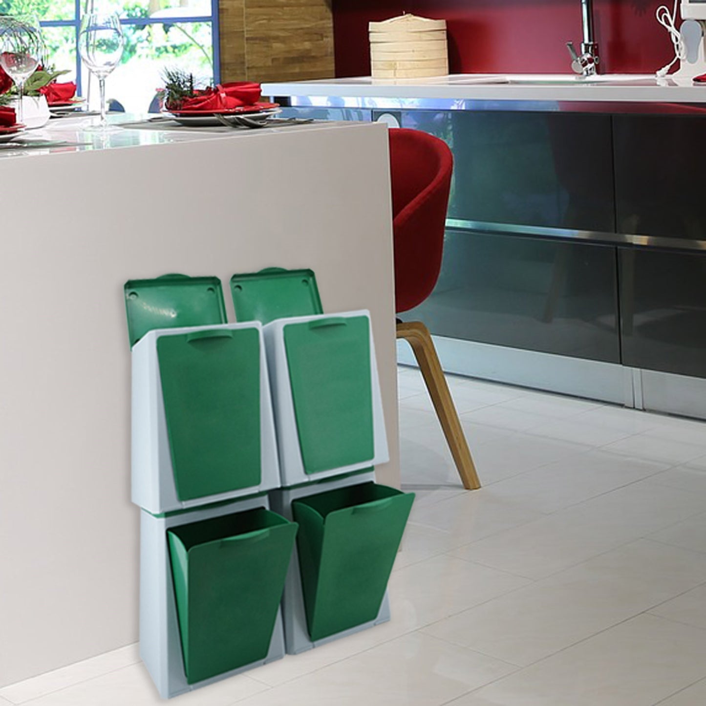 Ecube - 2 Cubos Modulables De Reciclaje Vileda 10l/ud