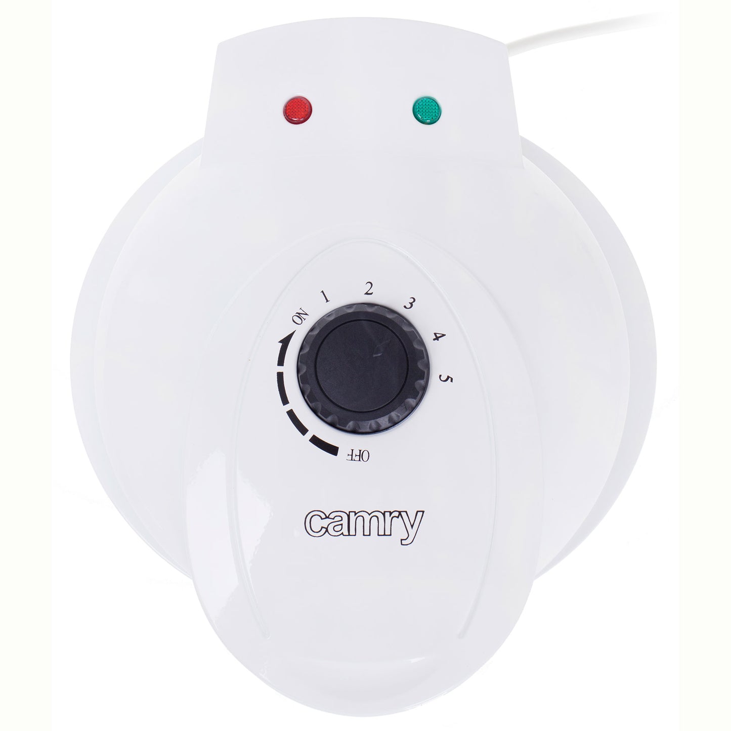 Gofrera Eléctrica 5 Gofres Forma Corazón, Placas Antiadherentes, Regulador Temperatura, Waffles Camry Cr3022 Blanco