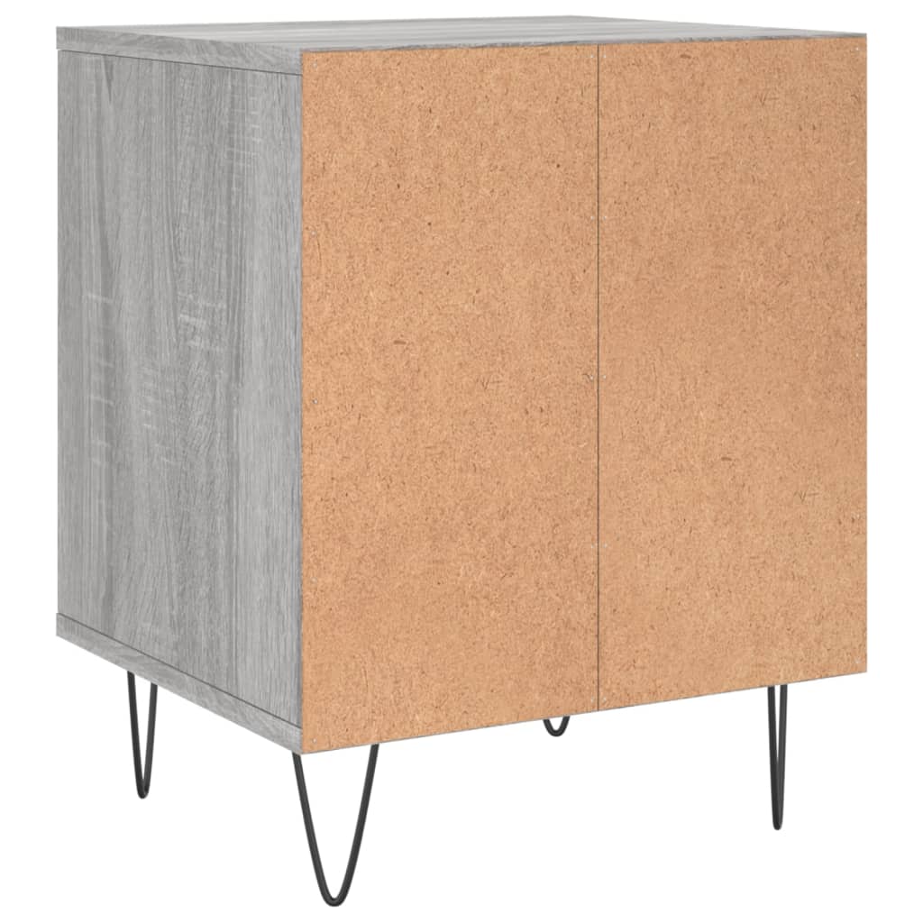 Mesita De Noche Madera De Ingeniería Gris Sonoma 40x35x50 Cm_4