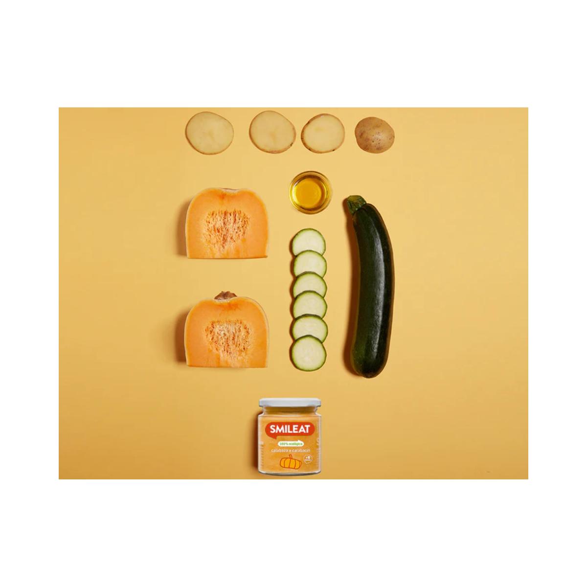 Tarrito BIO calabaza y calabacín +6 meses Smileat 230g