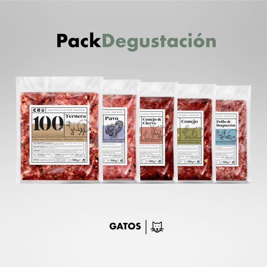 Pack De Menú Degustación Barf Para Gato