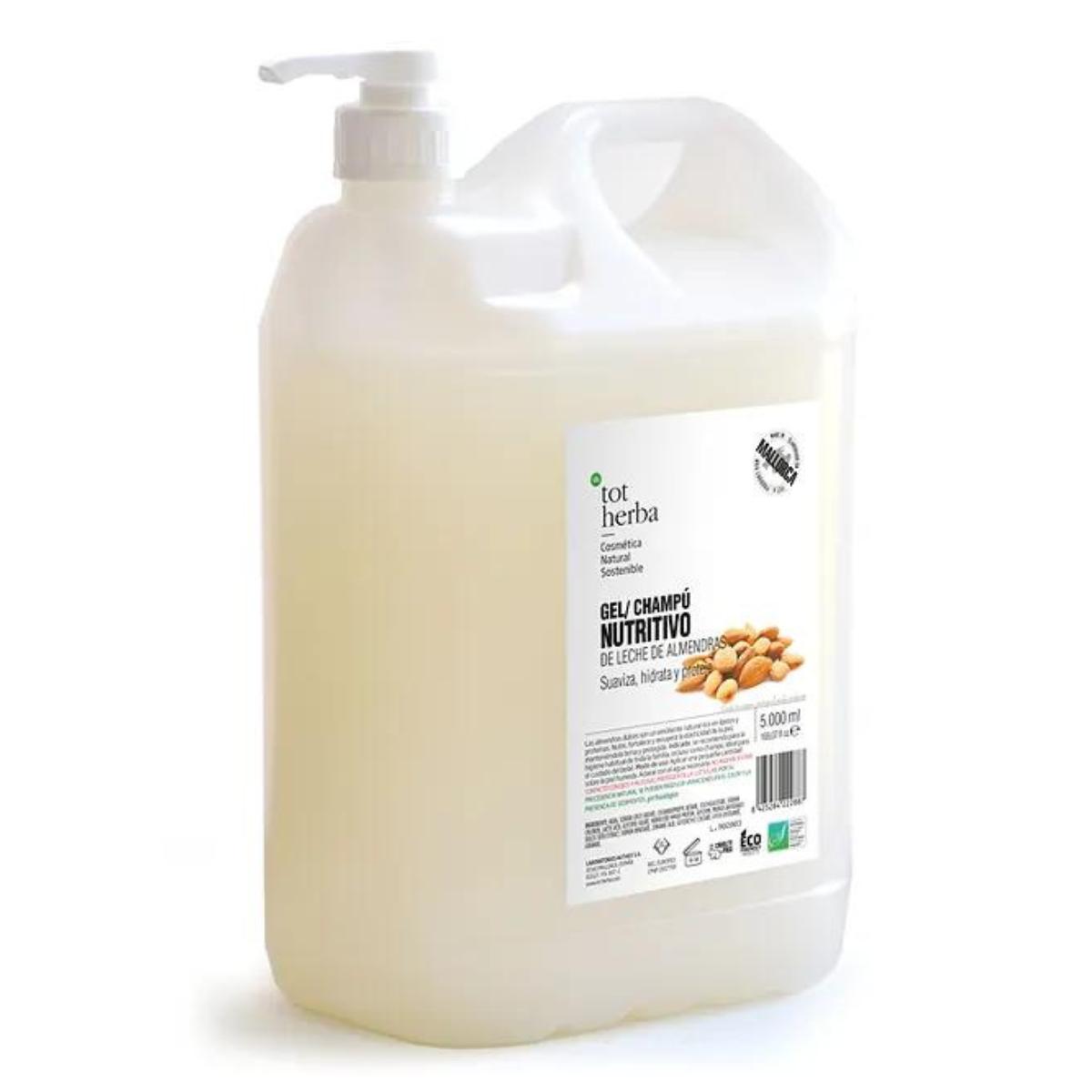 Gel champú nutritivo leche de almendras 5 litros Tot Herba