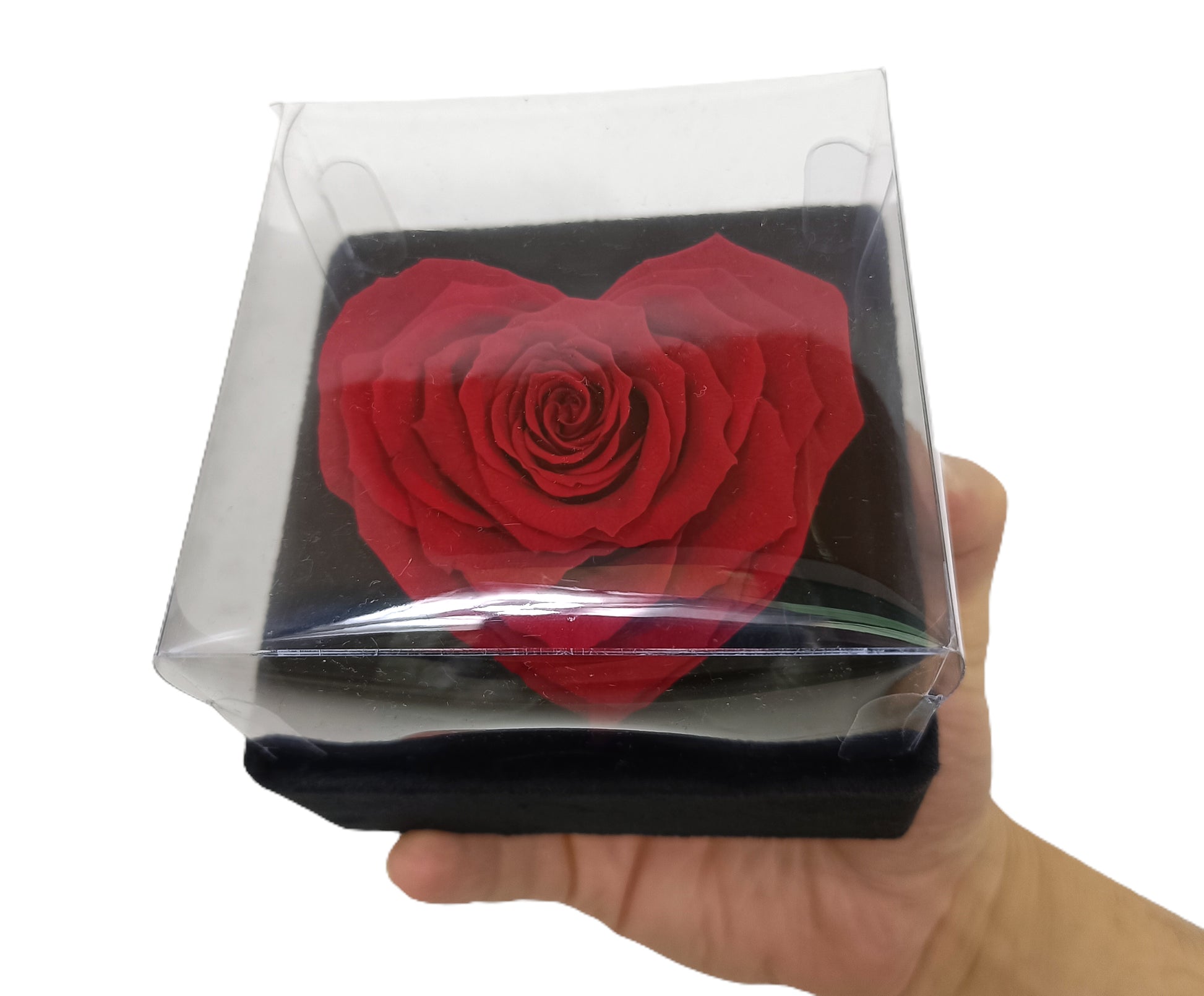 Mundo Eterno Rosa Preservada Corazón Perfumado En Caja