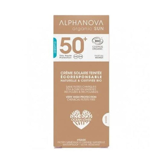 Protector Solar Facial SPF 50+ con Color Alphanova 50 ml.