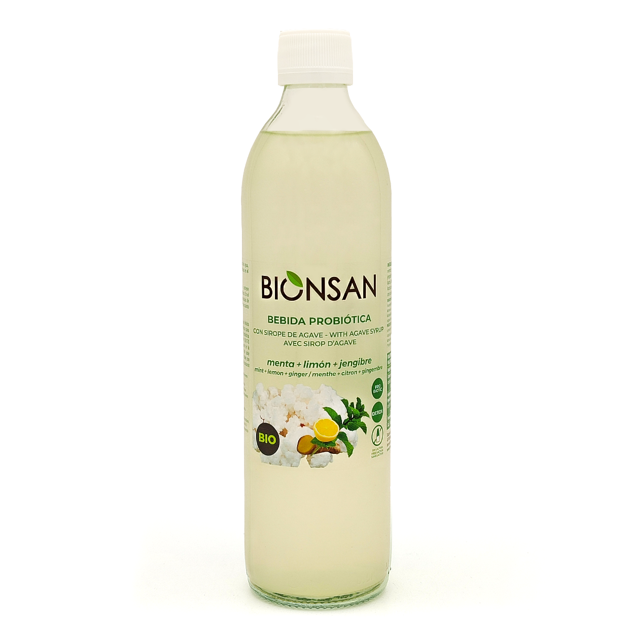Bebida Probiótica Bionsan De Agua Con Menta Y Jengibre 500ml