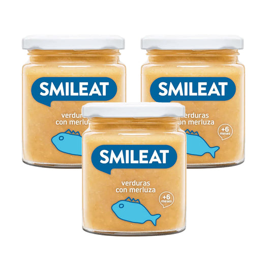 Pack 3x Tarrito BIO verduras y merluza +6 meses Smileat 230g
