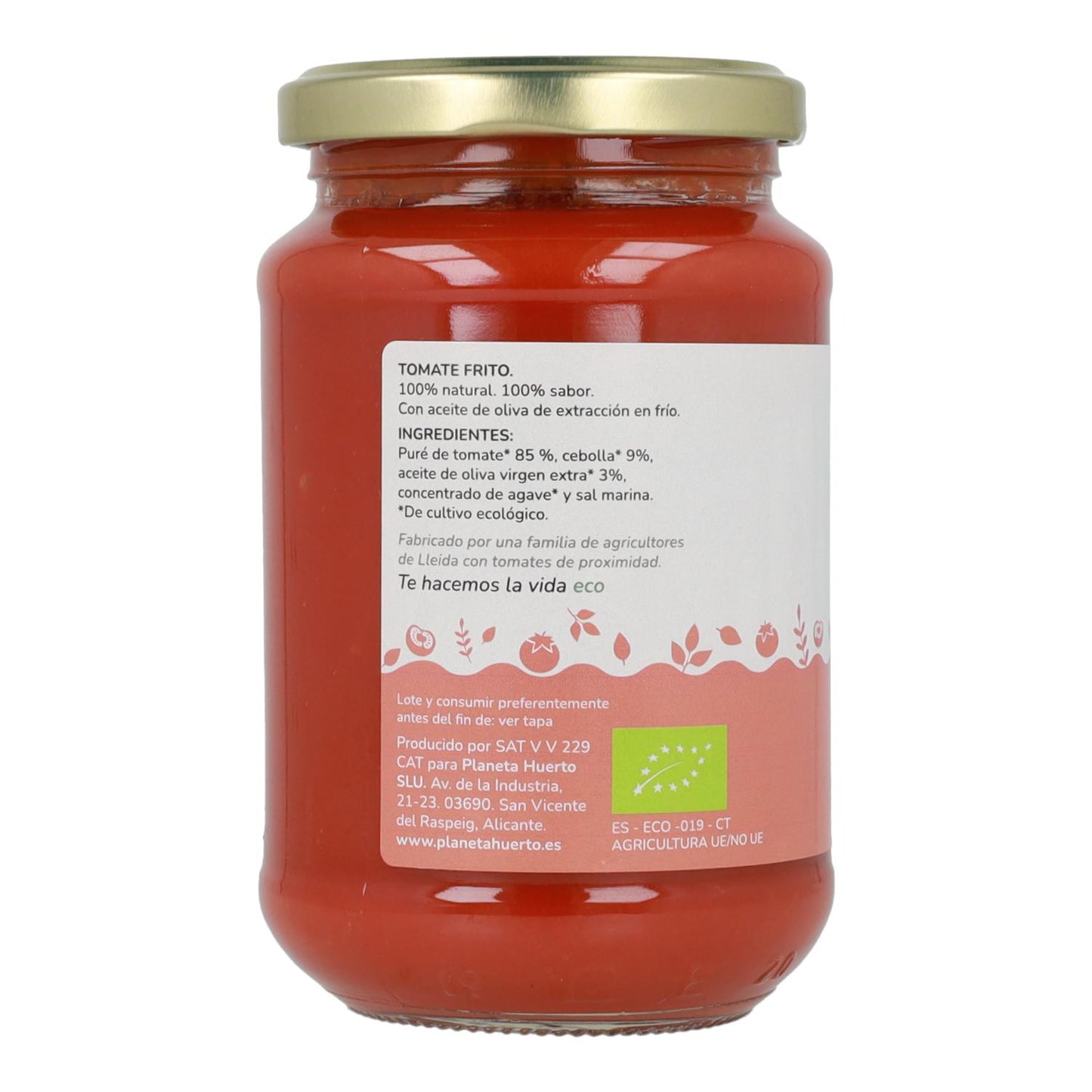 Tomate Frito ECO Planeta Huerto 350 g