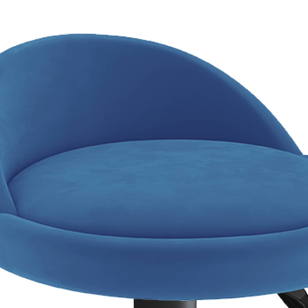 Taburete De Cocina De Terciopelo Azul_5