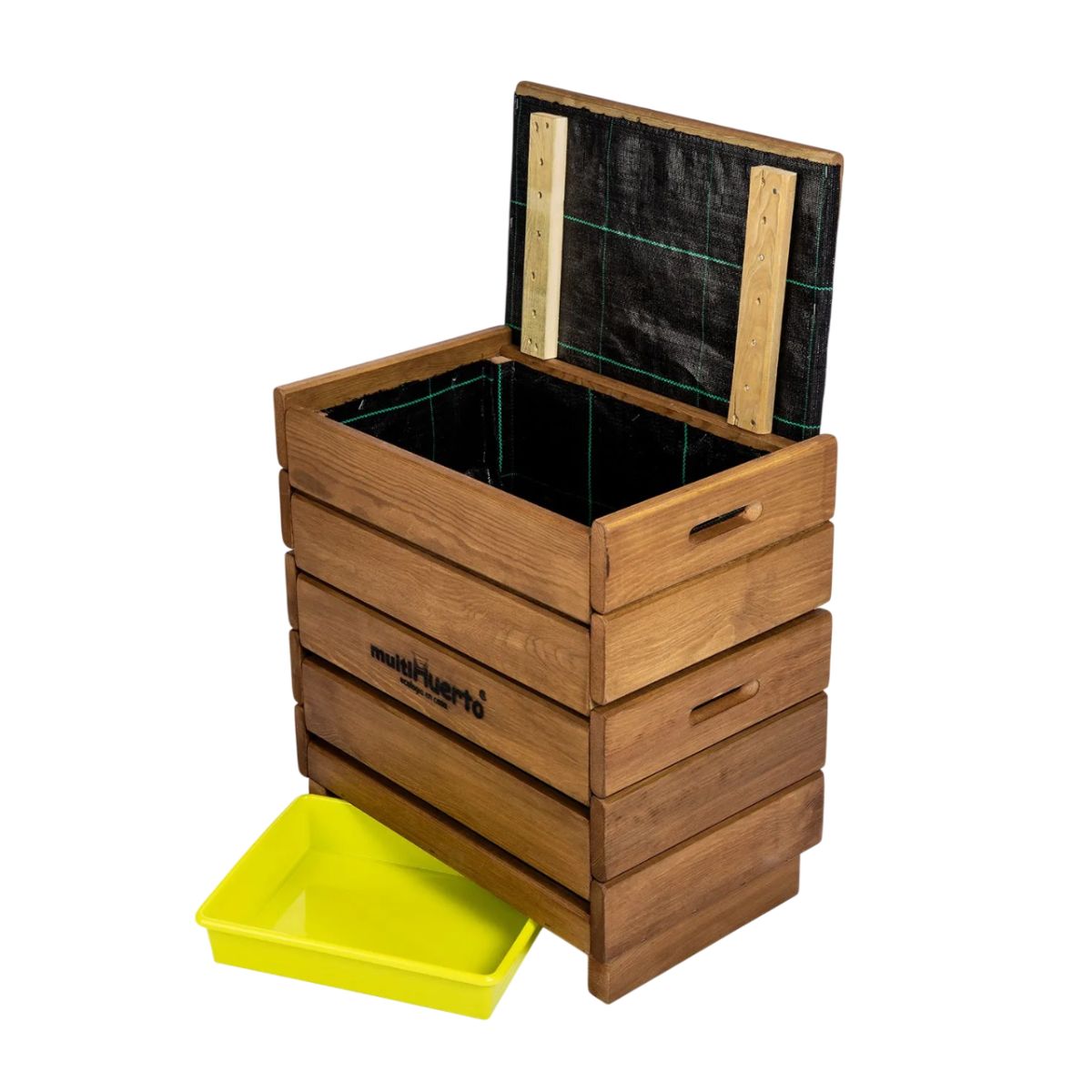 Vermicompostador de madera Frutero completo Multihuerto