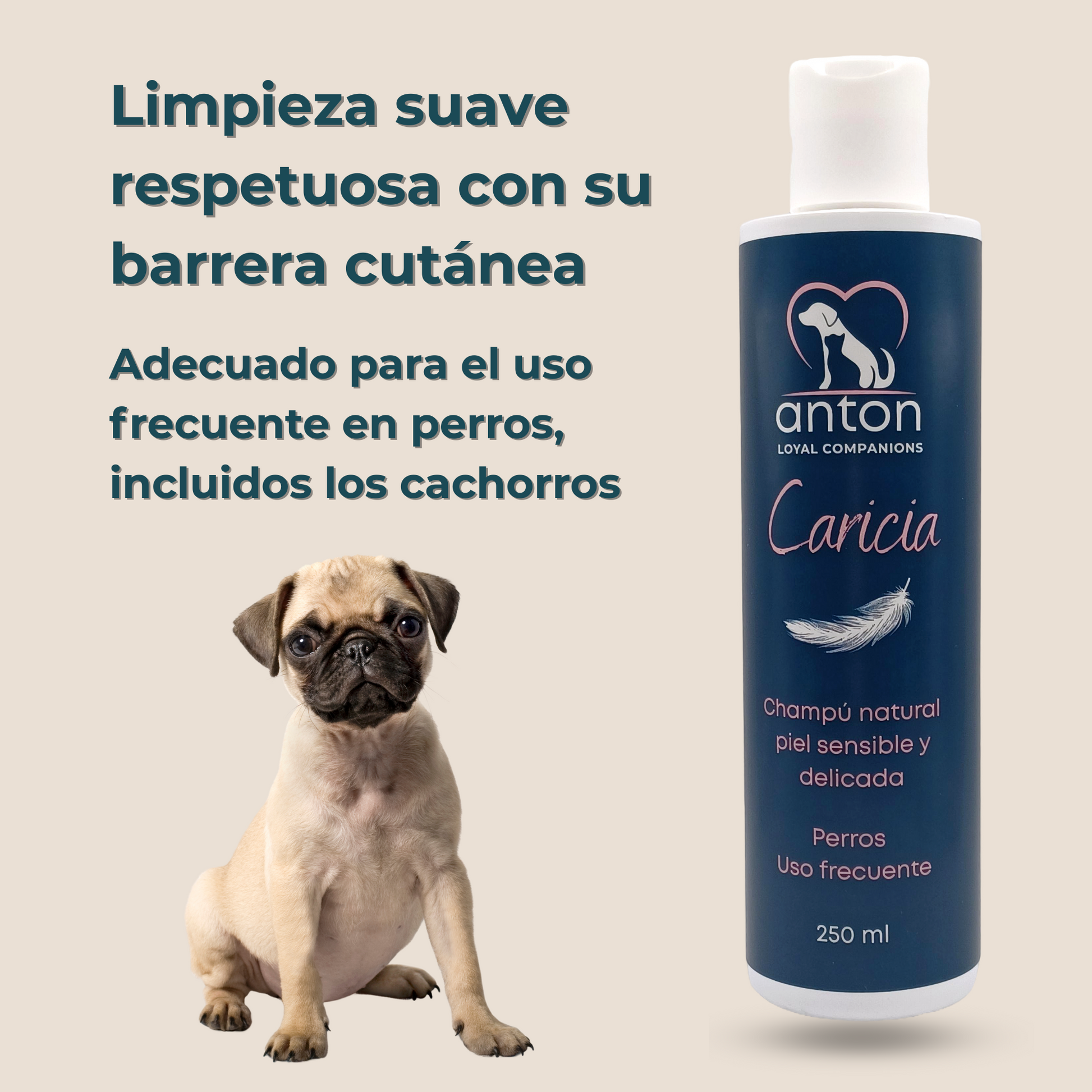 Champú Natural Para Perros “caricia” - Pack Ahorro - 3x250 Ml