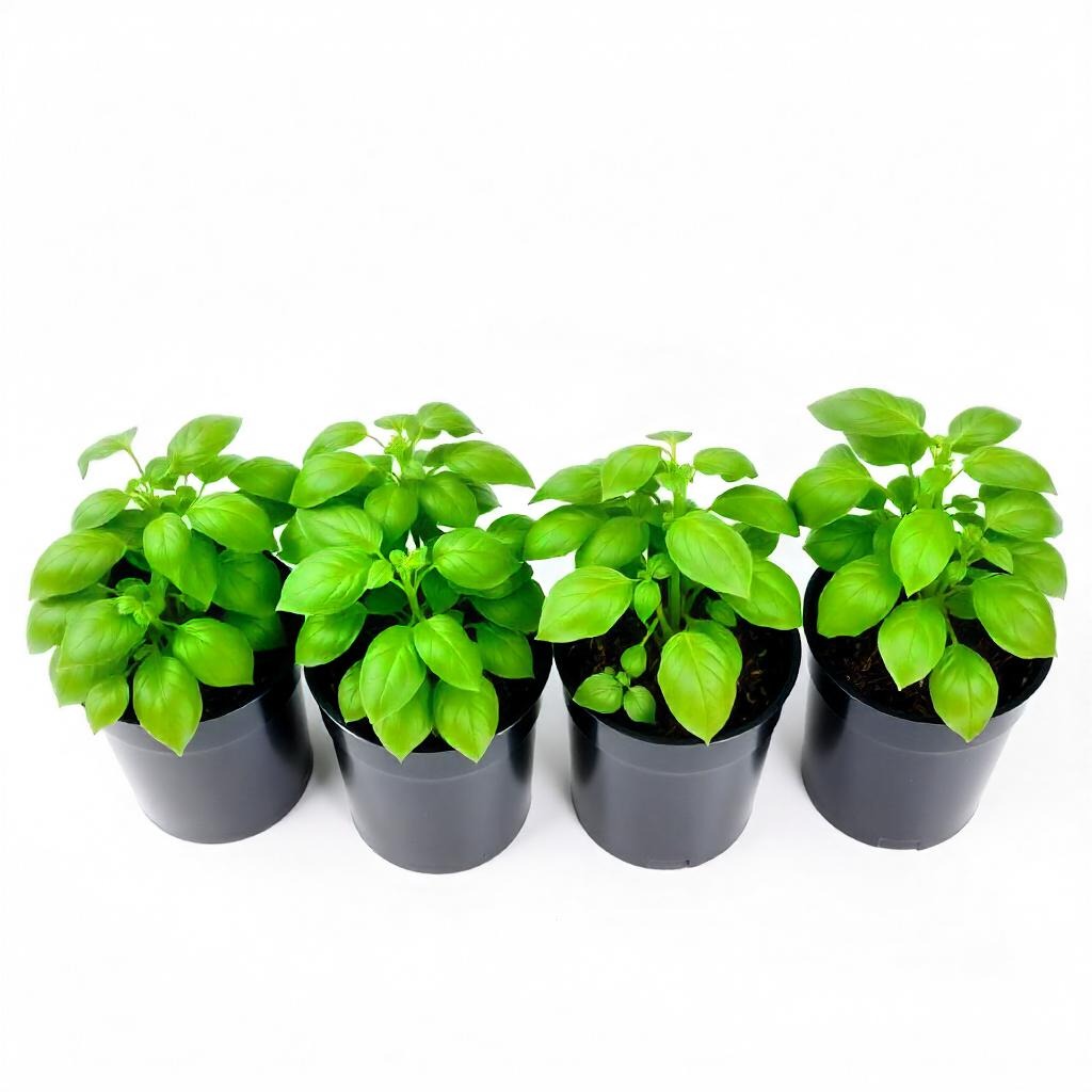Set 4 Planteles De Albahaca