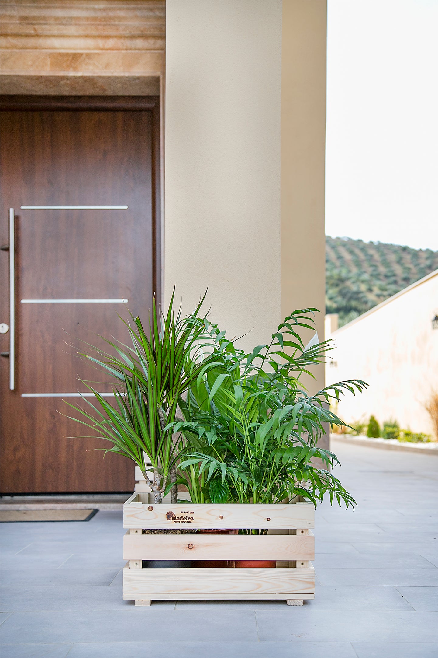 Caja De Fruta Decorativa De Madera Natural De 49 X 30 X 26 Cm