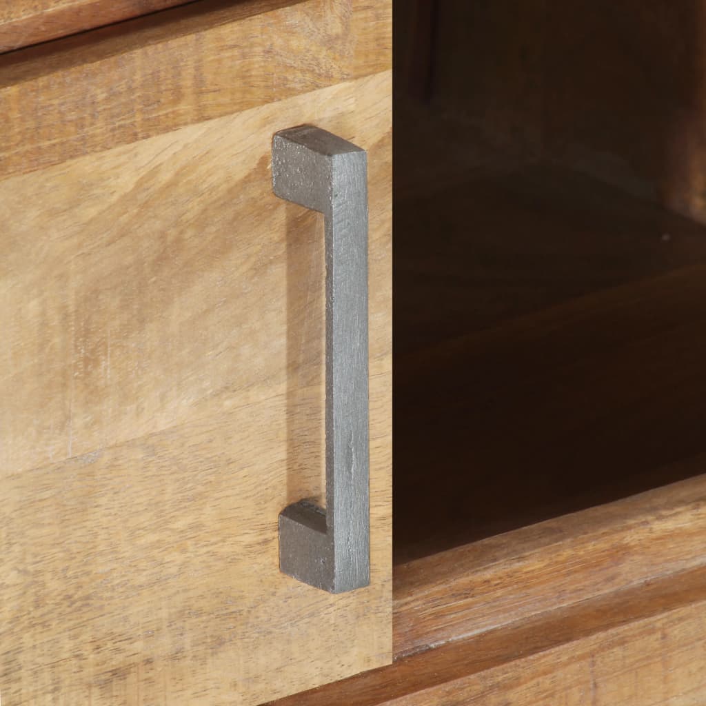 Mesa De Centro De Madera De Mango Rugosa 95x50x40 Cm_4