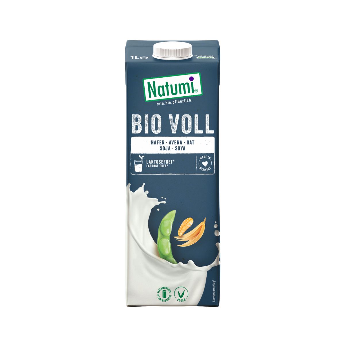 Pack 8 uds Bebida Vegetal de Avena y Soja Voll BIO Natumi 1 L