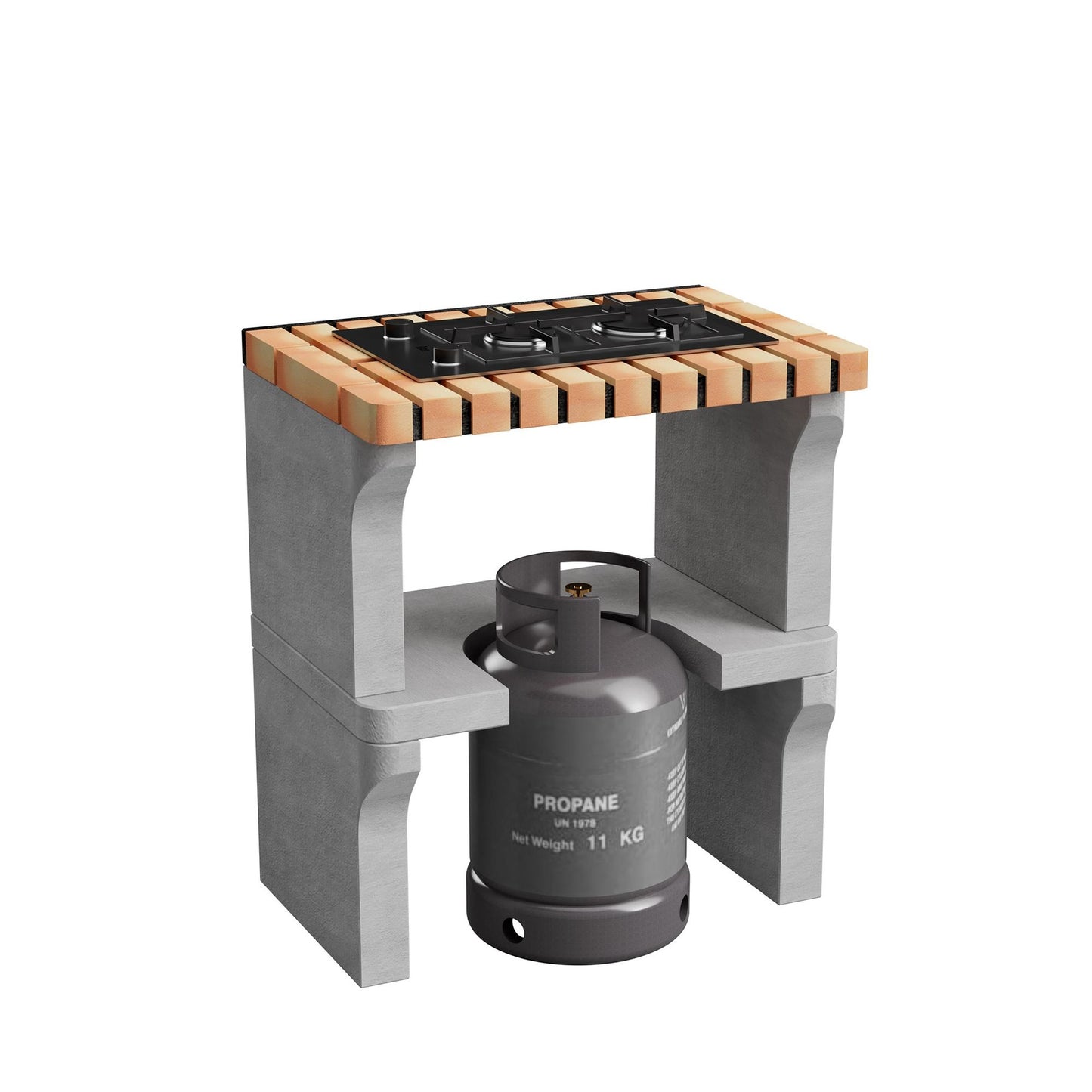 Módulo bancada New Iberia XL con Placa de Gas Movelar