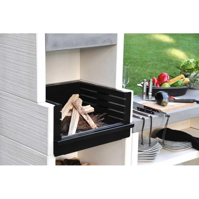 Barbacoa Venit Flex Carbón y Leña con bancada Tuozi