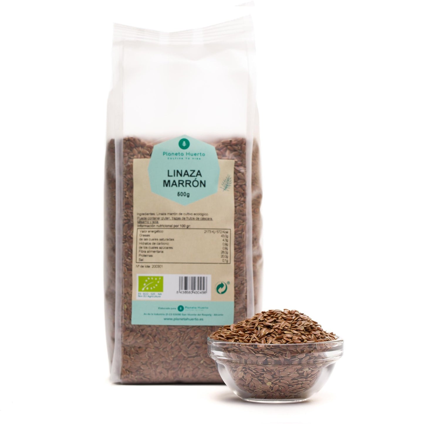 Semillas de lino marrón ECO Planeta Huerto 500 g