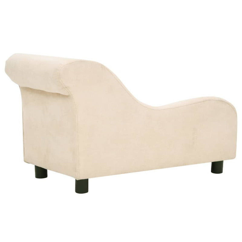 Vidaxl Sofá Para Perros Con Almohada Crema Felpa 83x44x44 Cm_5