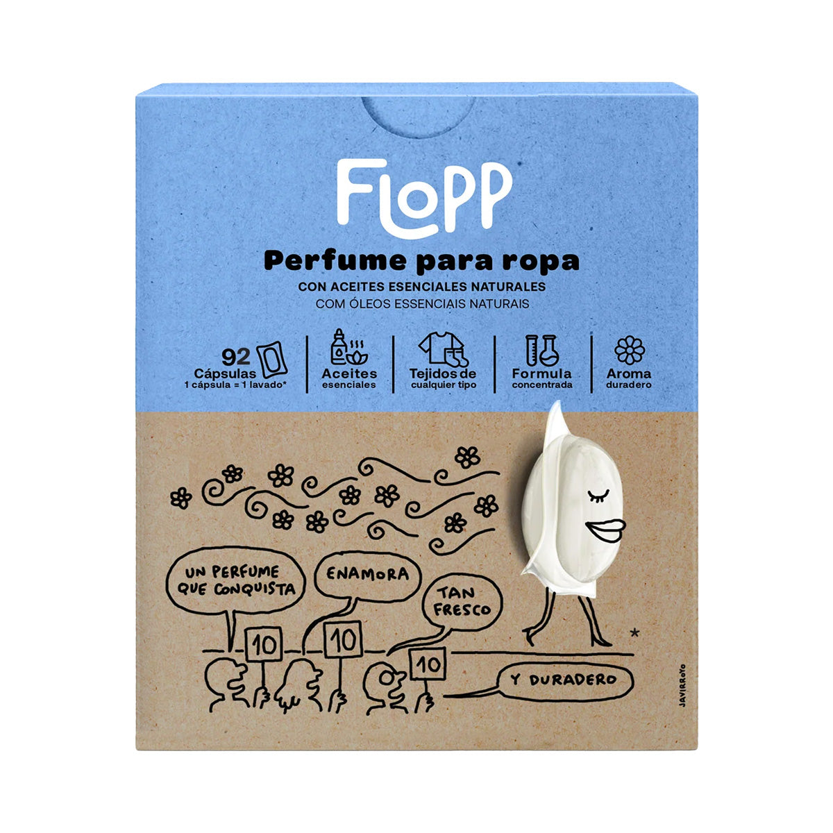 Perfumador Ropa Flopp 1 estuche x 92 cápsulas