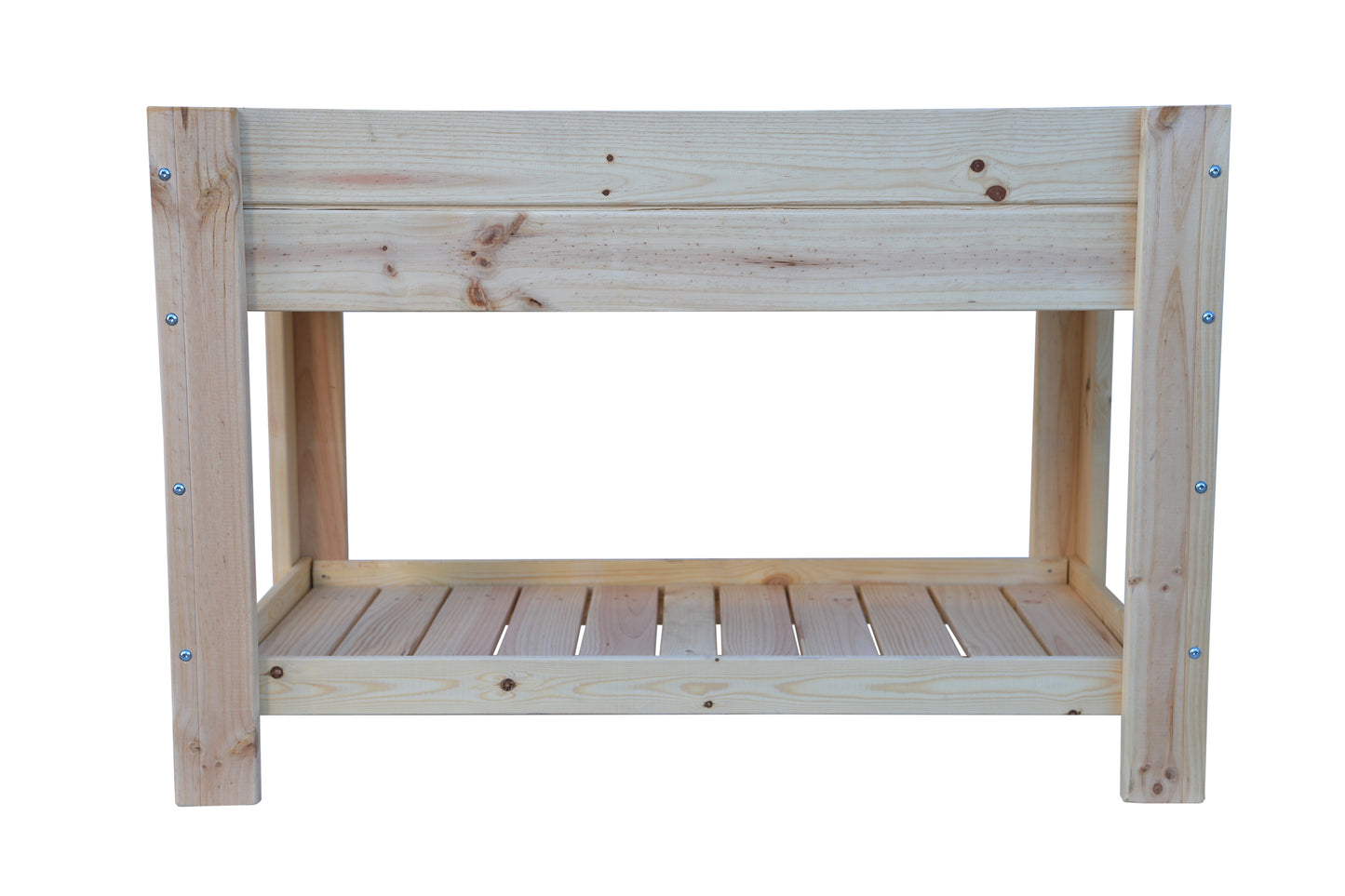 Mesa De Cultivo los Toscares De Madera Natural 119 X 65 X 80 Cm 115l + Bolsa Geotextil, Huerto Urbano Para Interior..