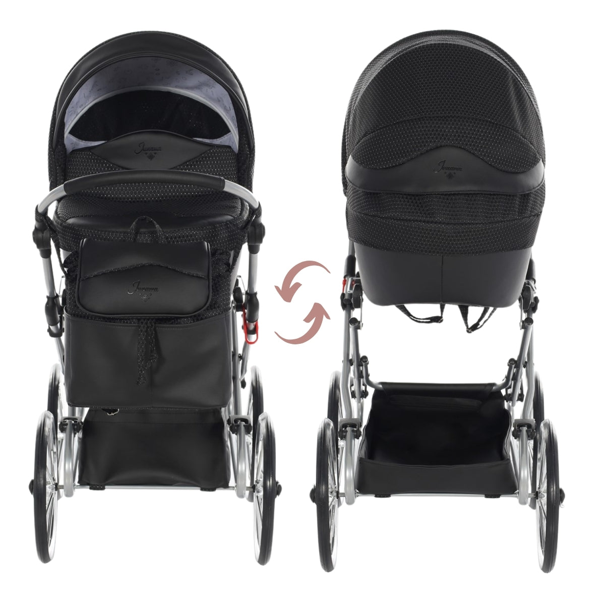 Carro De Muñecas Dolce Classic_black-silver