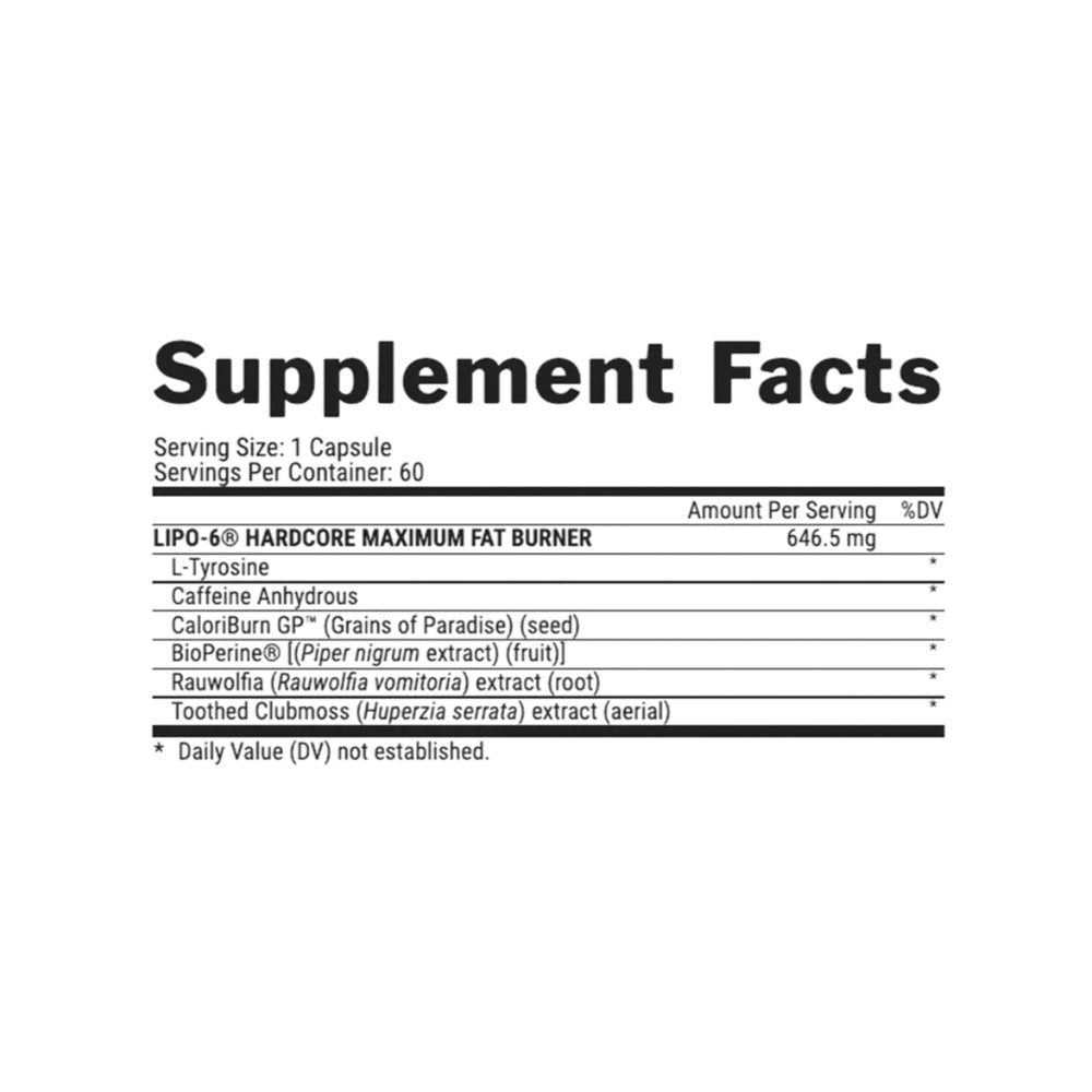Lipo-6 Hardcore 60 Caps