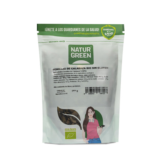 Semillas de calabaza bio Naturgreen 350 g