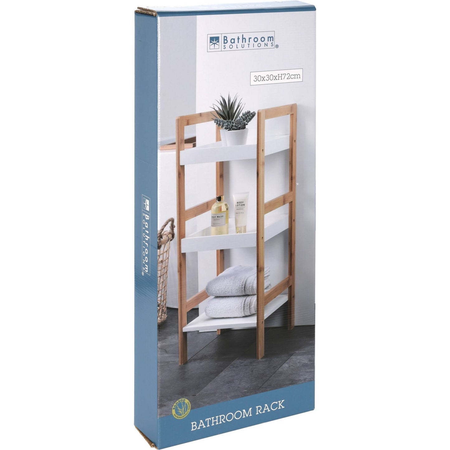 Well Home Estantería De Baño Con 3 Estantes En Mdf Y Patas De Bambú H.72cm_4